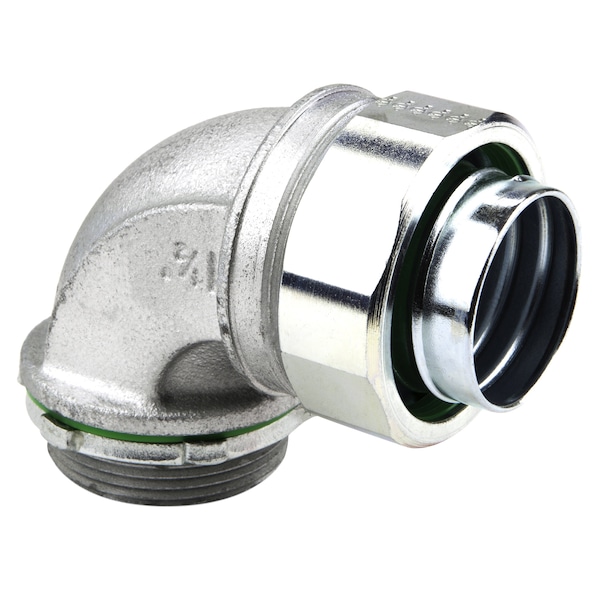 Conduit Fitting Connector, 1 in, Threaded, Steel, Zinc Plated
